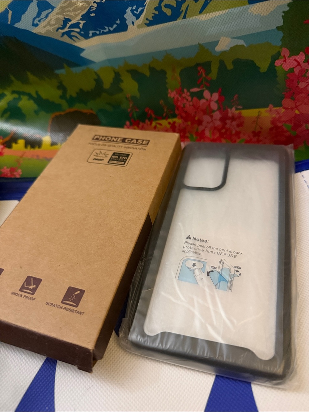 Samsung A72 Black Phone Case with Screen Protection